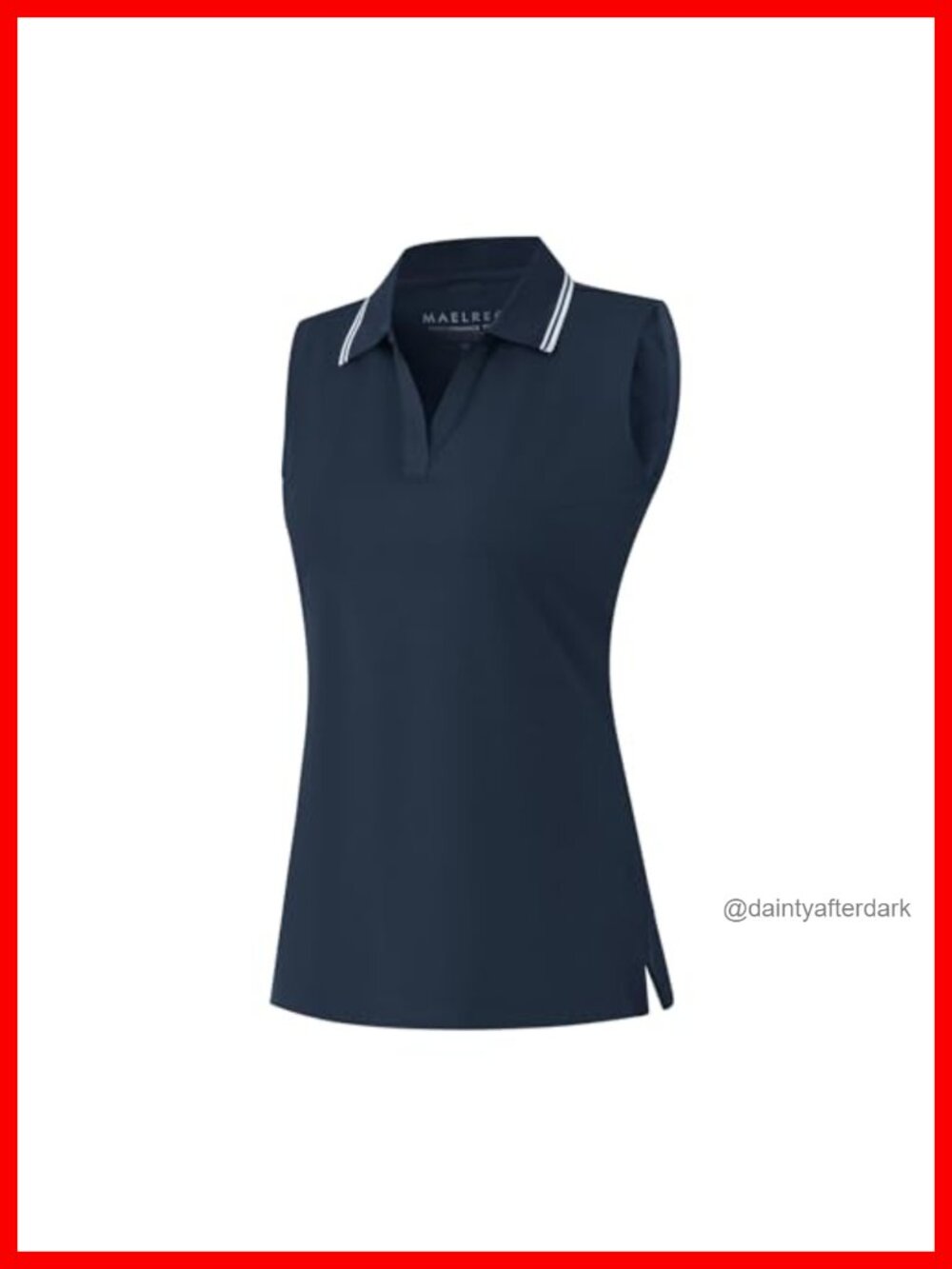 Sleeveless V-Neck Golf Polo Shirt UPF 50+ Lightweight Athletic Top